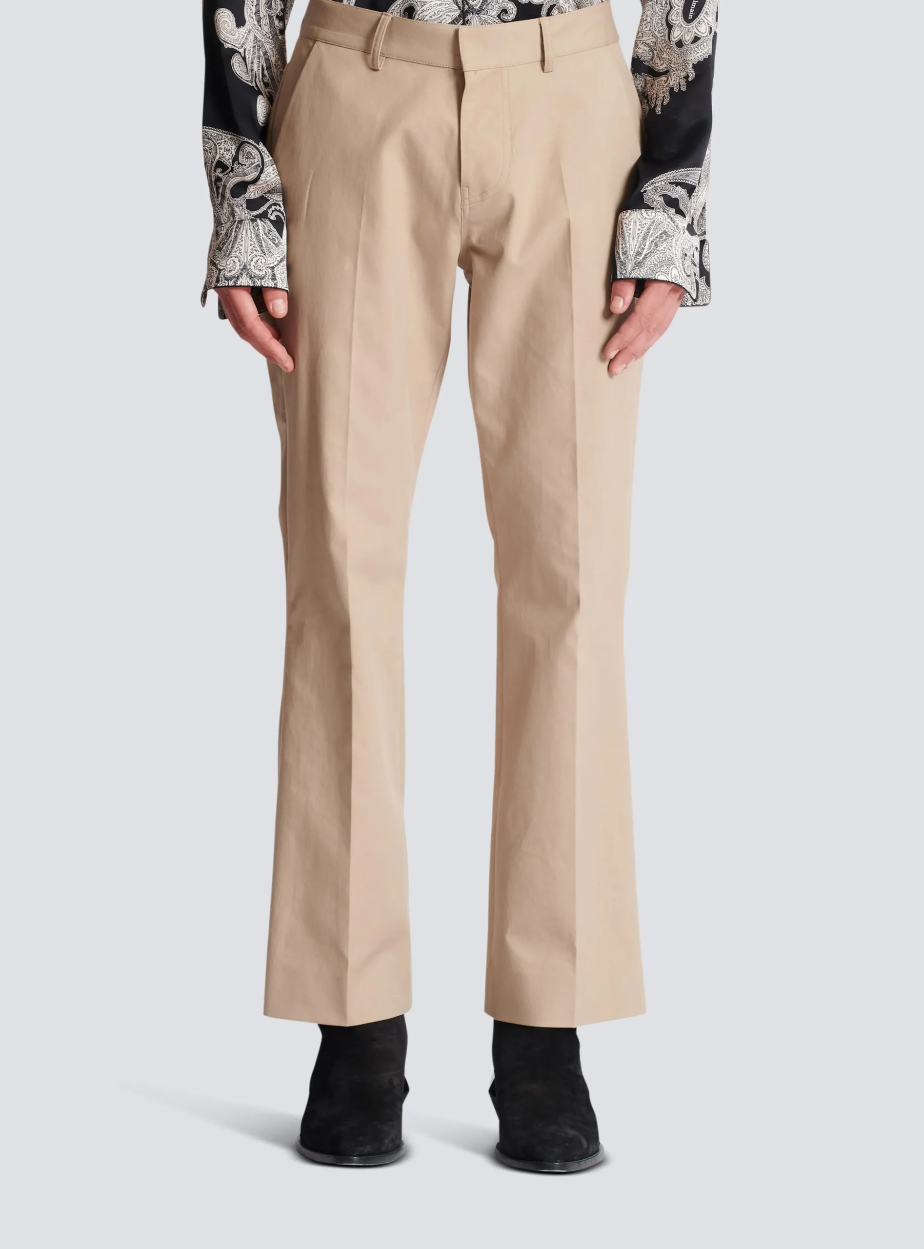 Online Flared Trousers In Gabardine Trousers And Shorts