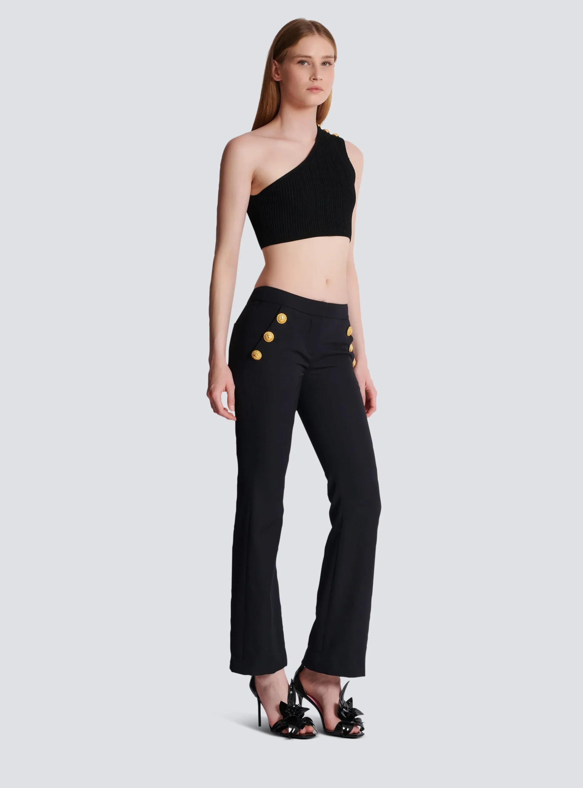 New Flared Trousers With Buttons Women Trousers And Shorts