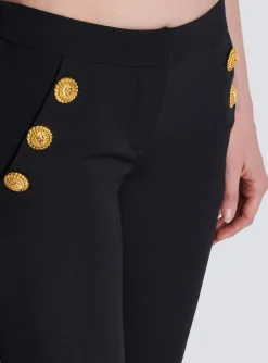 New Flared Trousers With Buttons Women Trousers And Shorts