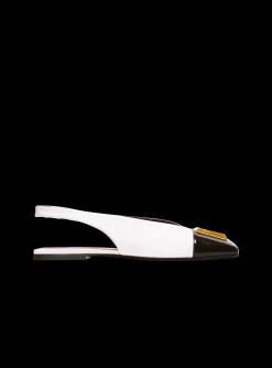 Flash Sale Flat Eden Slingbacks In Two-tone Leather Women Flat Shoes