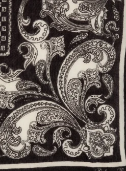 New Floaty Scarf With Mini Monogram And Paisley Print Women Scarves