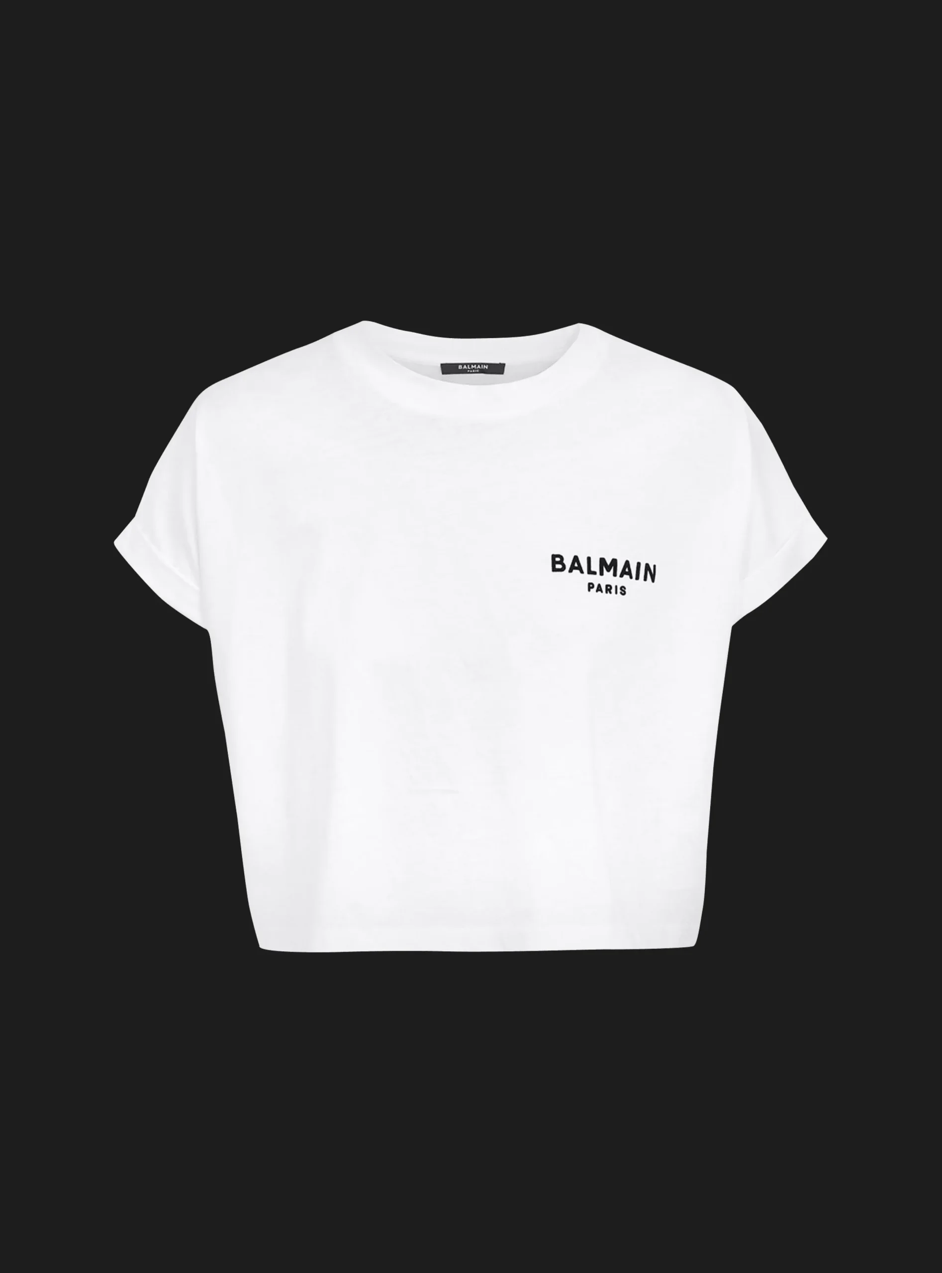 Flash Sale Flocked Paris Cropped T-Shirt Women T-Shirts