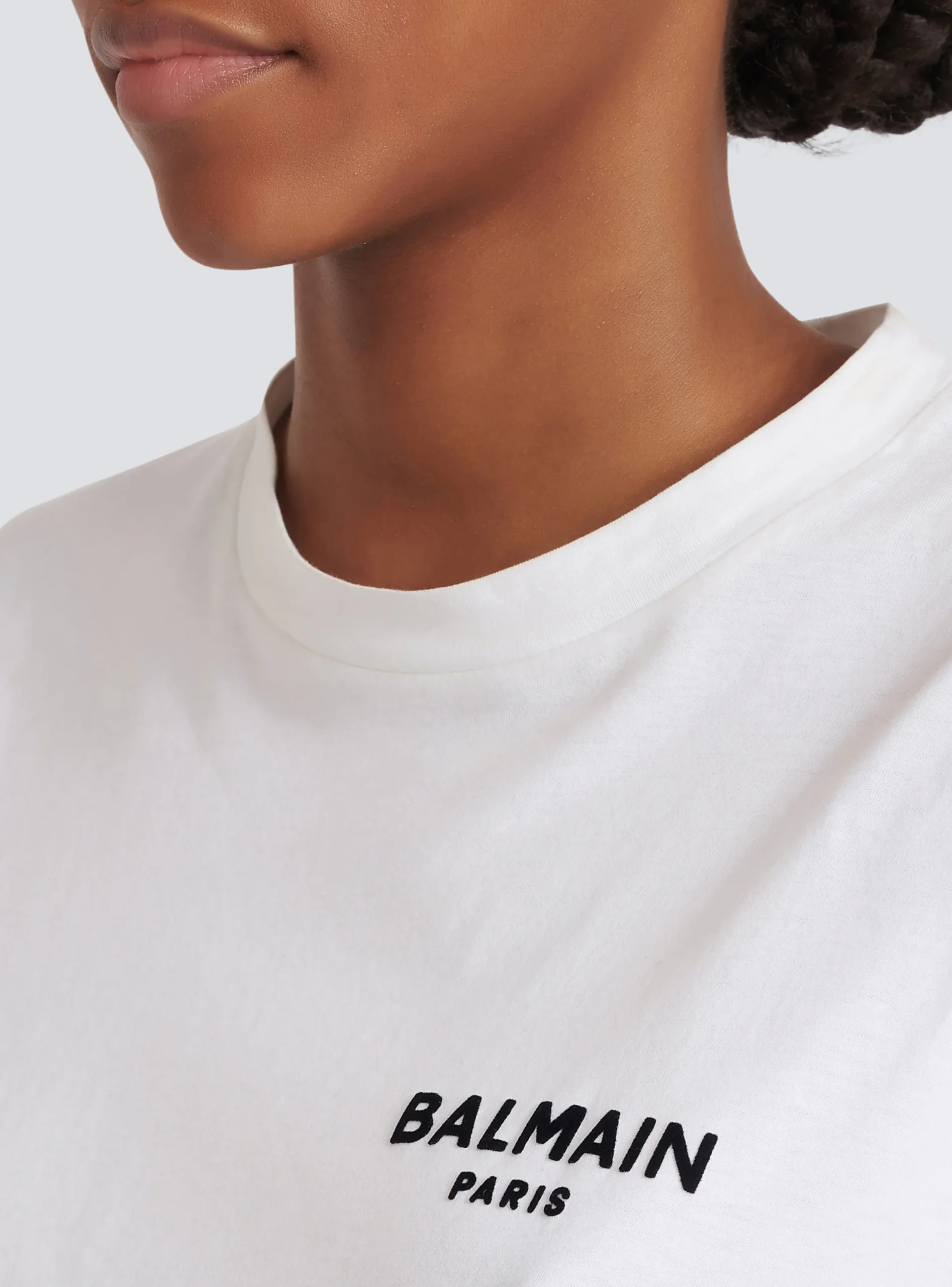 Flash Sale Flocked Paris Cropped T-Shirt Women T-Shirts
