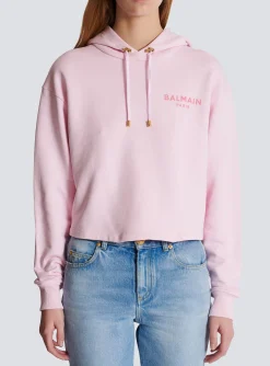 Fashion Flocked Paris Hoodie Women Sweatshirts