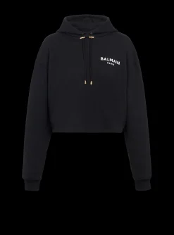 New Flocked Paris Hoodie Women Sweatshirts