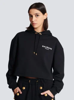 New Flocked Paris Hoodie Women Sweatshirts