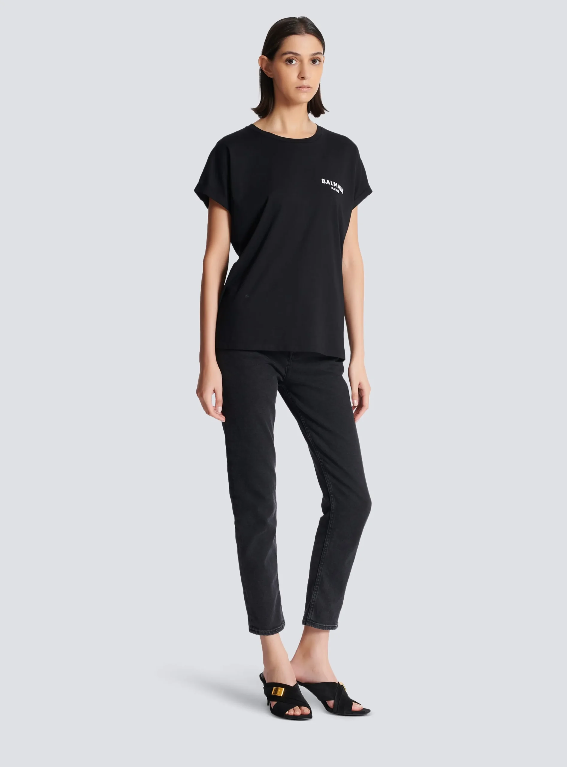 Hot Flocked T-shirt Women T-Shirts