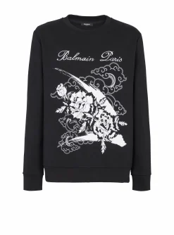 Discount Flower Print Sweatshirt Sweatshirts