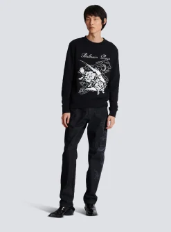 Discount Flower Print Sweatshirt Sweatshirts