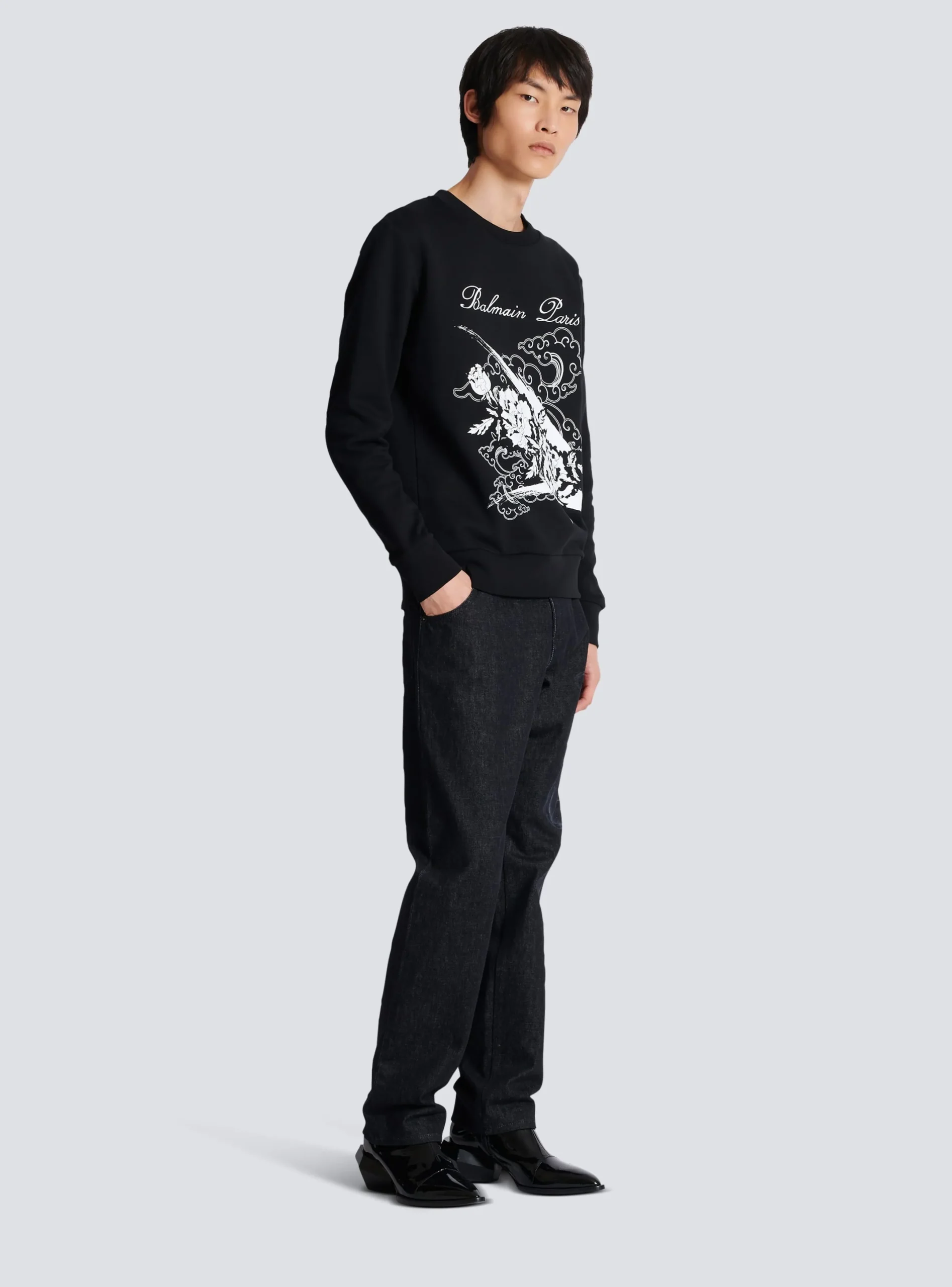 Discount Flower Print Sweatshirt Sweatshirts