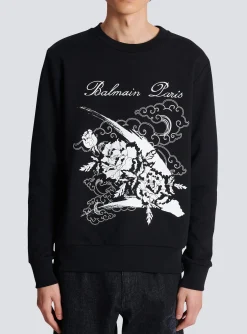 Discount Flower Print Sweatshirt Sweatshirts
