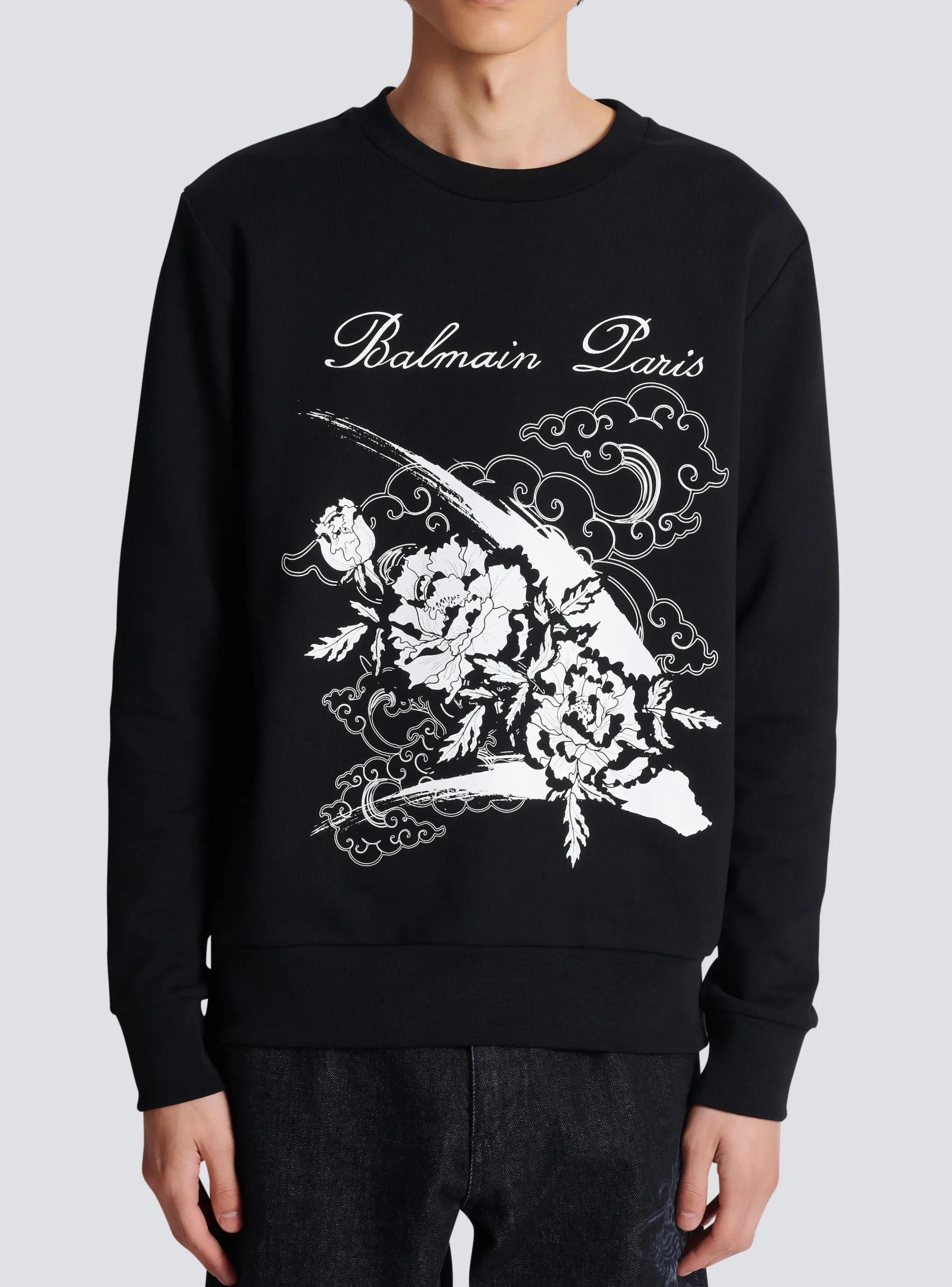 Discount Flower Print Sweatshirt Sweatshirts