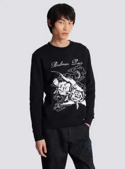 Discount Flower Print Sweatshirt Sweatshirts