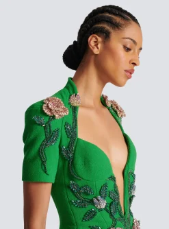 Flash Sale Flower-embroidered Playsuit Women Trousers And Shorts