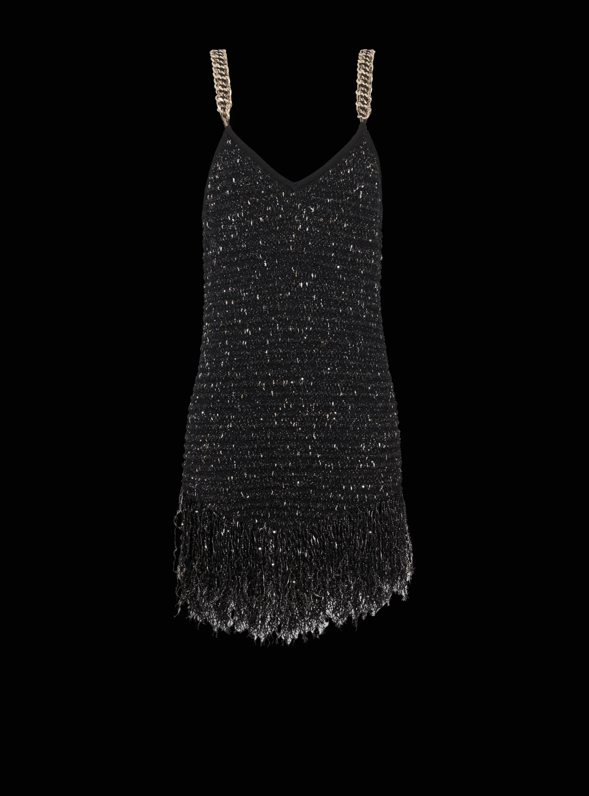 Sale Fringed Lurex Tweed Dress Women Dresses