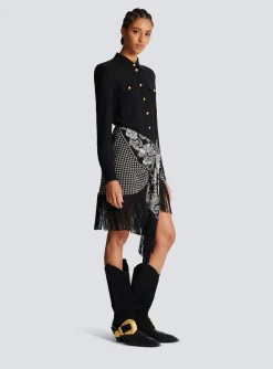 Cheap Fringed Silk Scarf Skirt Women Skirts