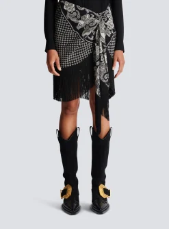 Cheap Fringed Silk Scarf Skirt Women Skirts