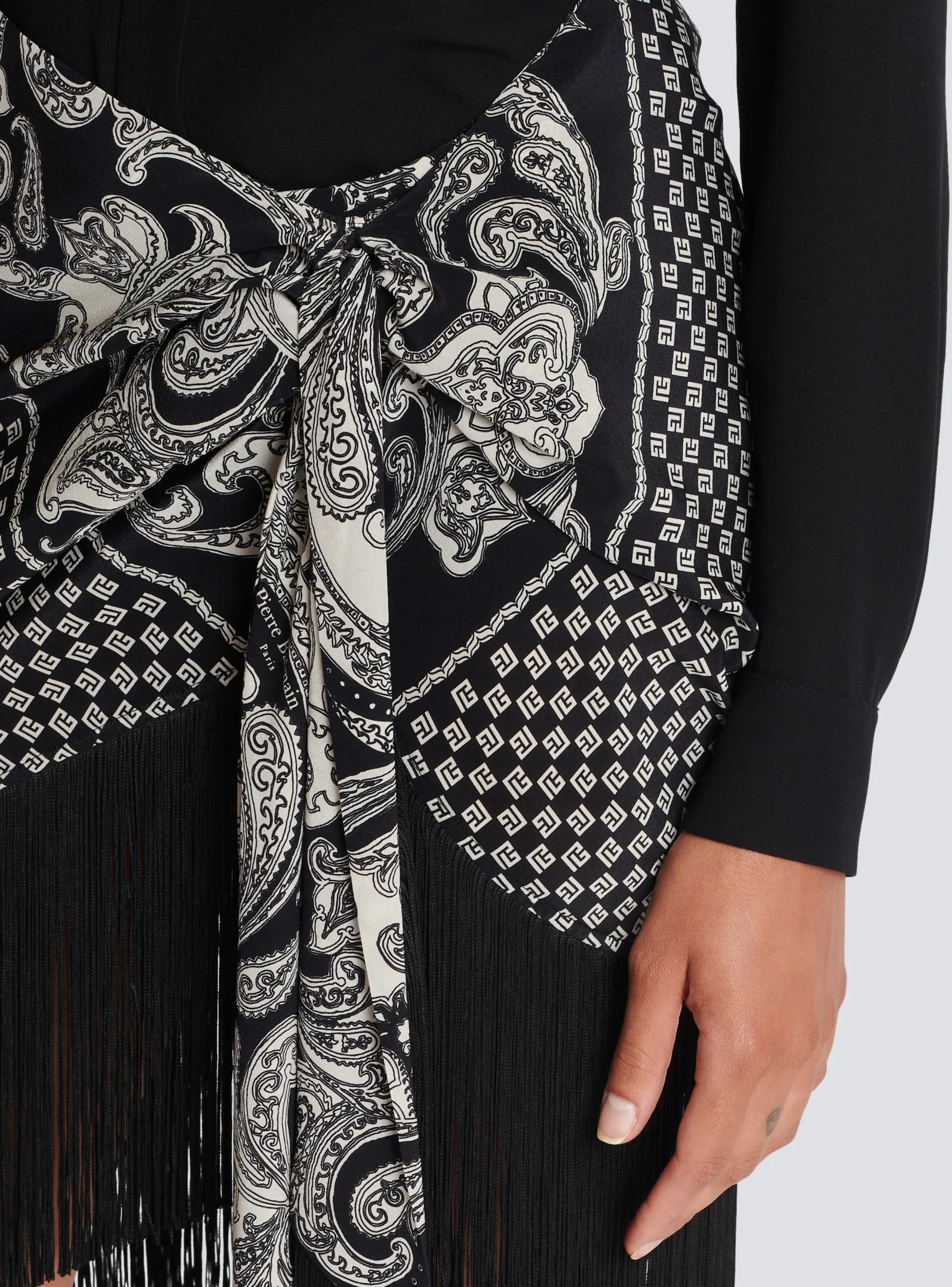 Cheap Fringed Silk Scarf Skirt Women Skirts