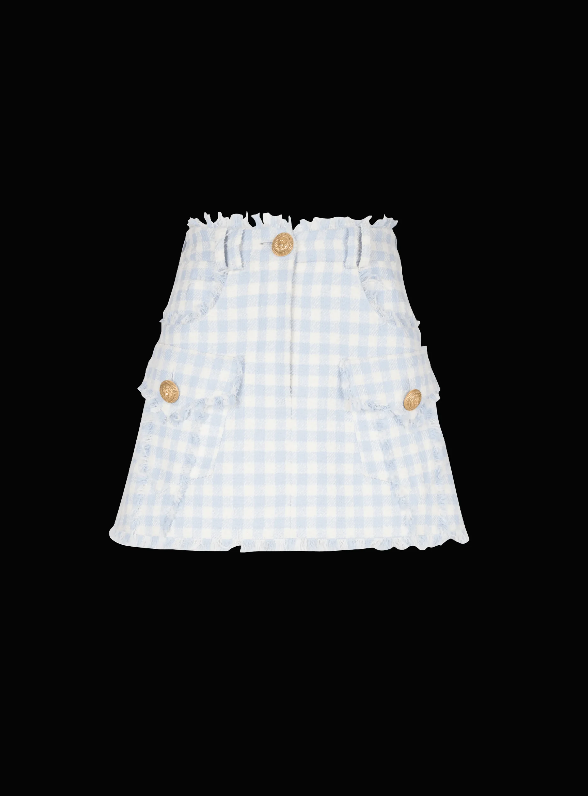 Best Gingham Tweed A-line Skirt Women Skirts
