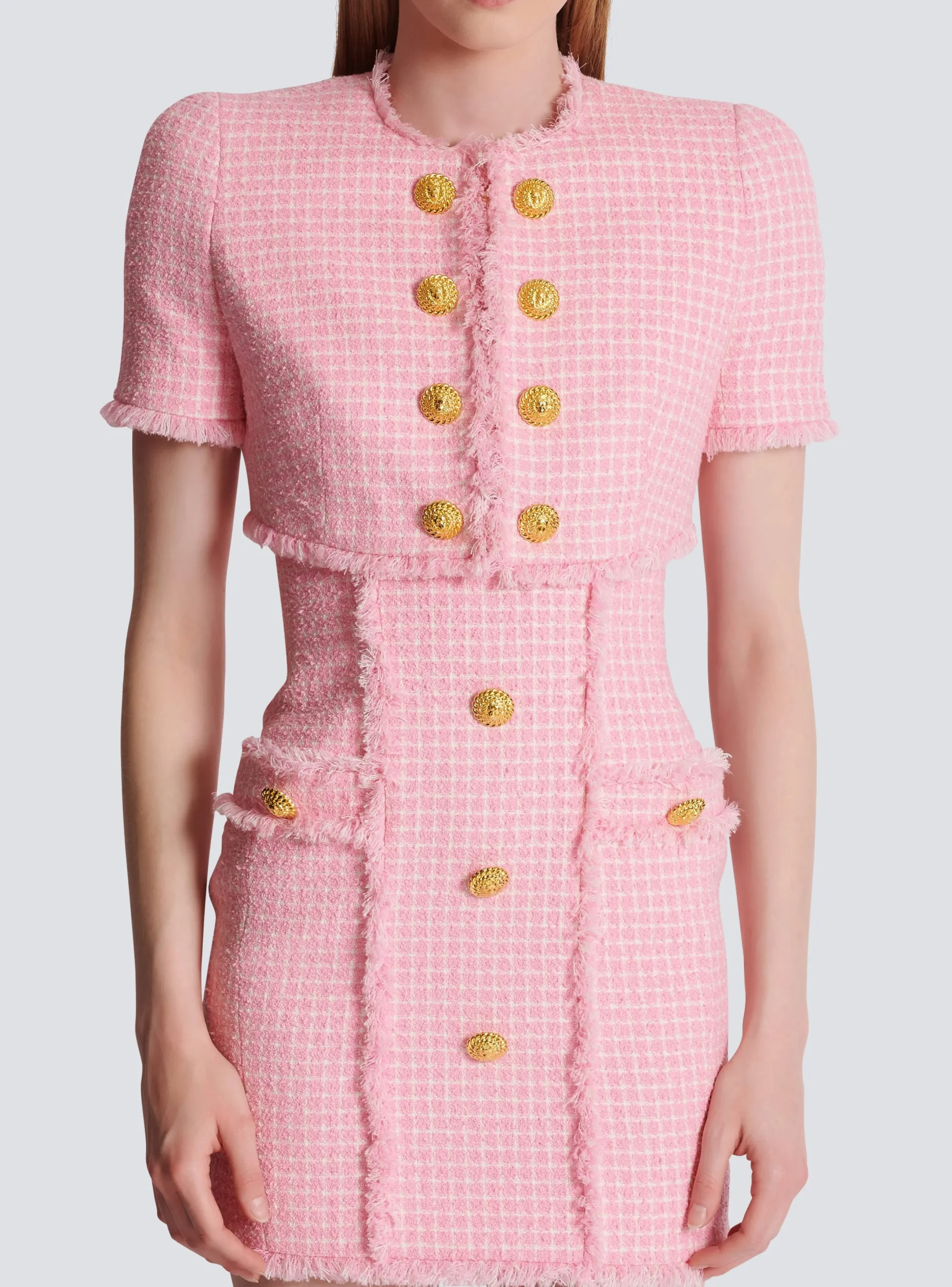 Best Gingham Tweed Jacket Women Jackets And Blazers