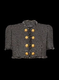 Online Gingham Tweed Jacket Women Jackets And Blazers