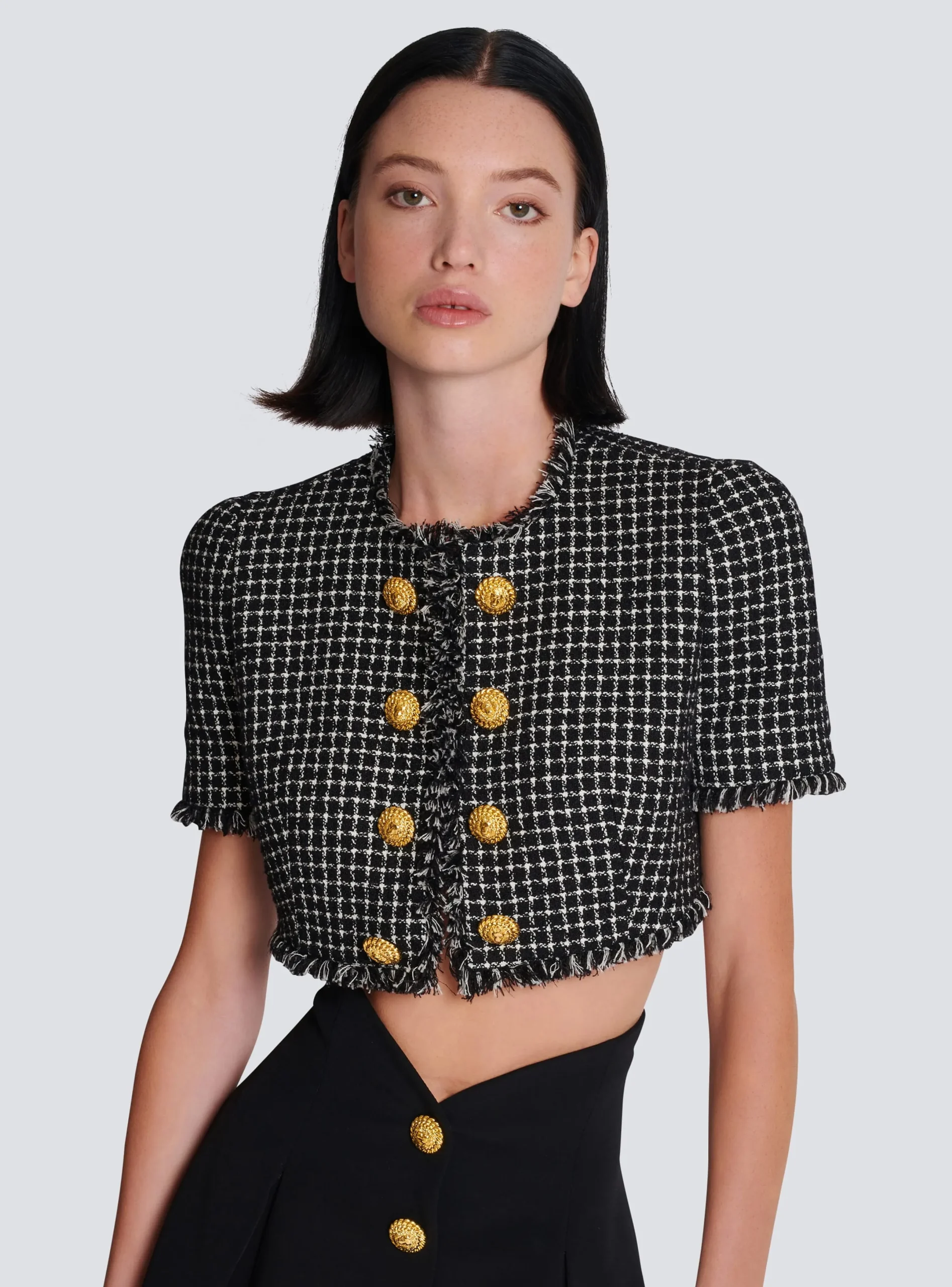 Online Gingham Tweed Jacket Women Jackets And Blazers