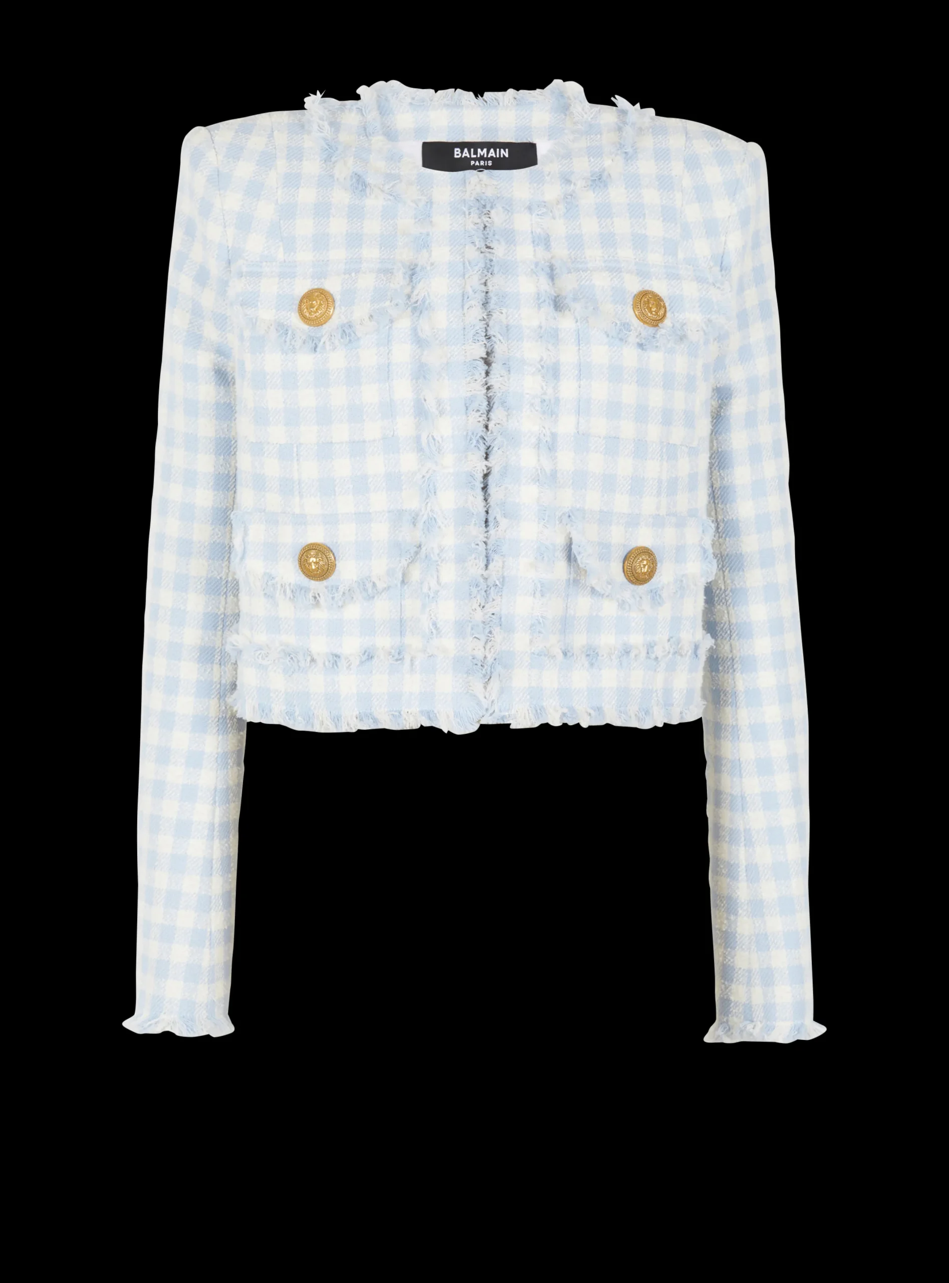Flash Sale Gingham Tweed Jacket Women Jackets And Blazers