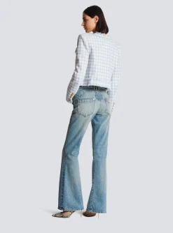 Flash Sale Gingham Tweed Jacket Women Jackets And Blazers