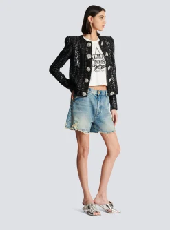 Online Glittery Tweed Jacket Women Jackets And Blazers