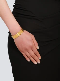 Cheap -tone Brass Cuff Bracelet With Logo Women Fashion Jewelry|Fashion Jewelry