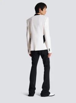 Clearance Graphic Double Crepe Blazer With Inserts Jackets And Blazers