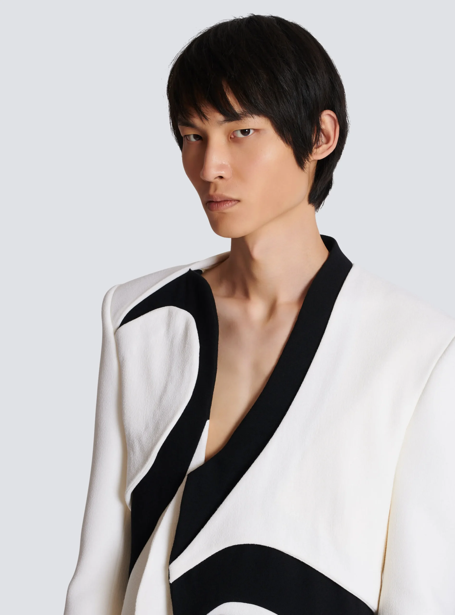 Clearance Graphic Double Crepe Blazer With Inserts Jackets And Blazers