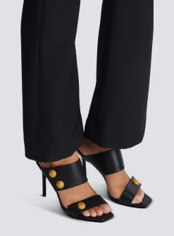 Best Sale Heeled Eva Mules In Calfskin Women High Heels & Pumps