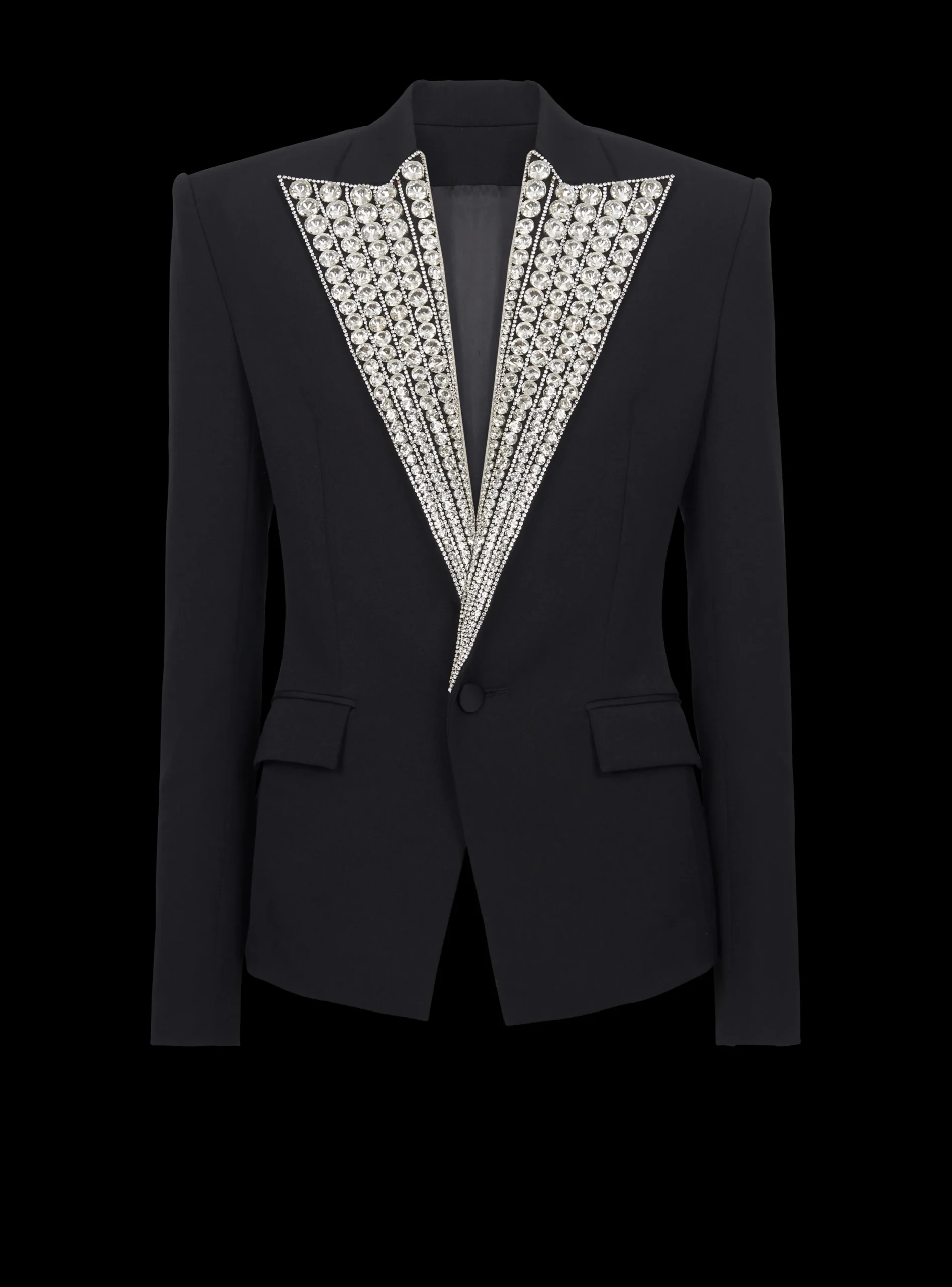 Sale Jacket With Crystal-embellished Collar Jackets And Blazers