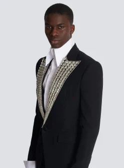 Sale Jacket With Crystal-embellished Collar Jackets And Blazers