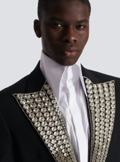 Sale Jacket With Crystal-embellished Collar Jackets And Blazers