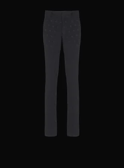 Online Jacquard Crepe Trousers With Stars Trousers And Shorts