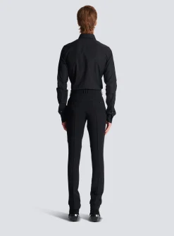Online Jacquard Crepe Trousers With Stars Trousers And Shorts