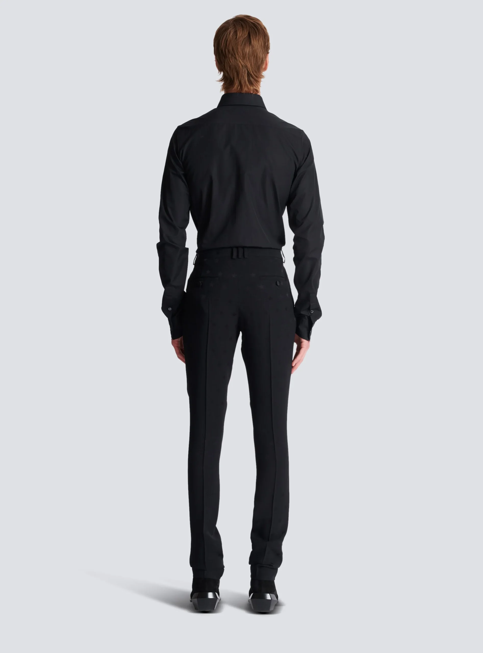 Online Jacquard Crepe Trousers With Stars Trousers And Shorts
