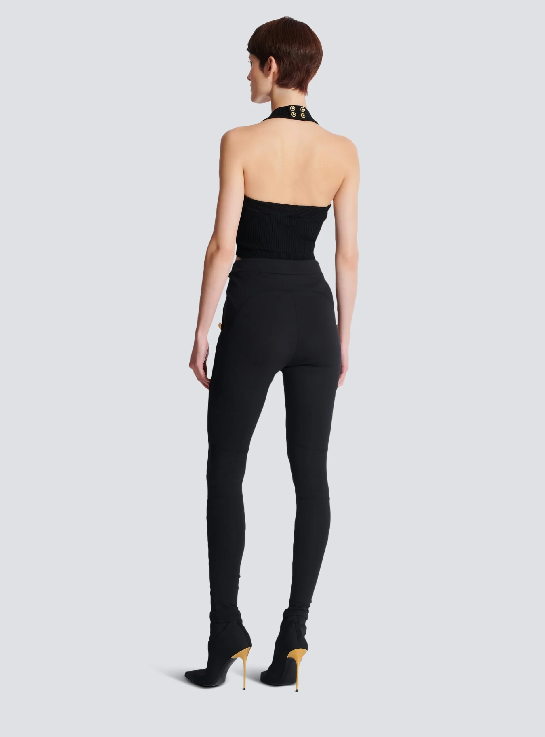 New Jersey Leggings With 6 Buttons Women Trousers And Shorts