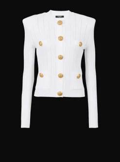 Store Knit Cardigan With Gold Buttons Women Knitwear