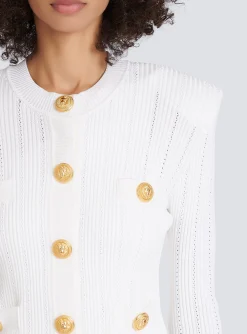 Store Knit Cardigan With Gold Buttons Women Knitwear