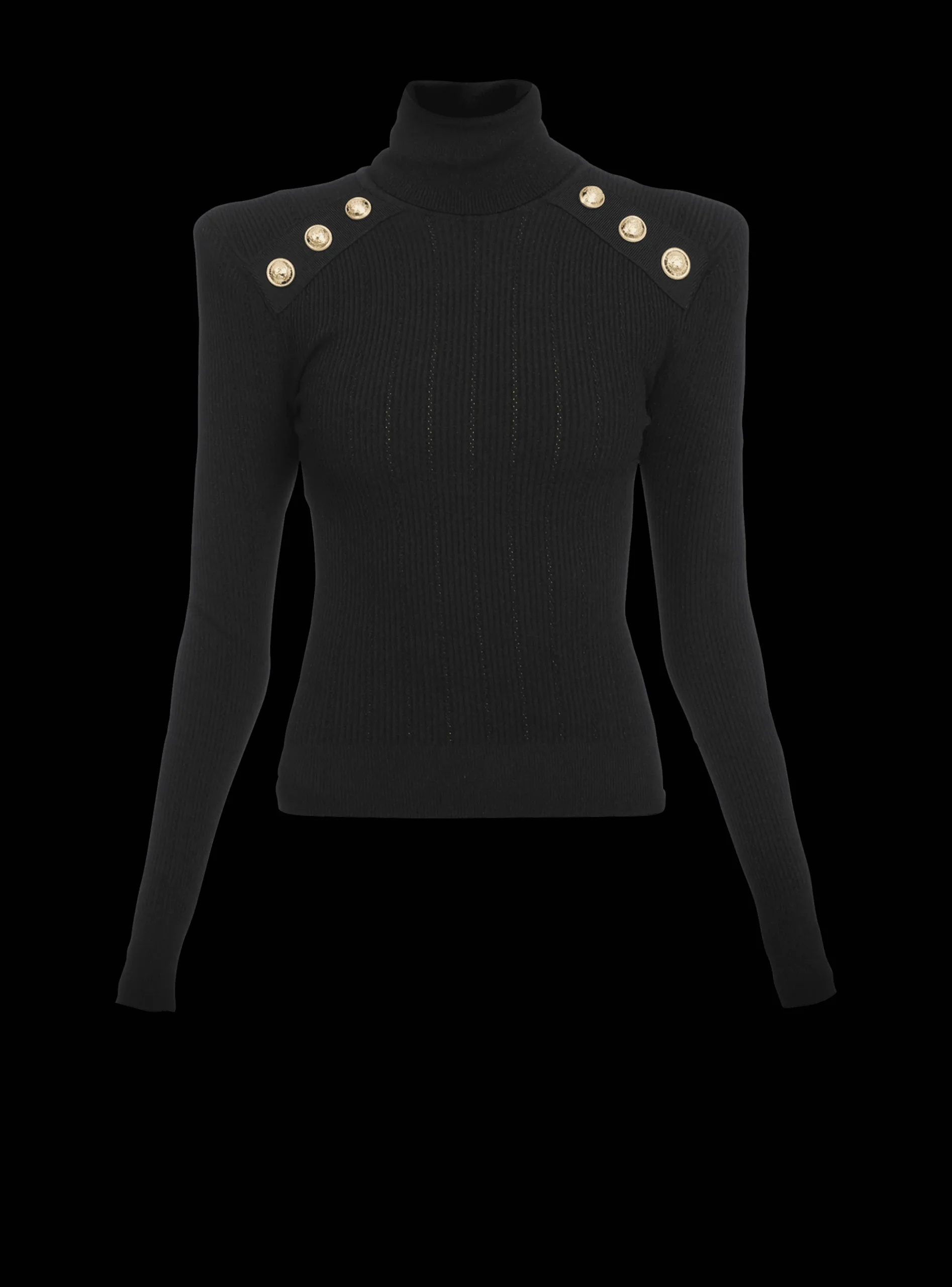 Clearance Knit Jumper With Gold Buttons Women Knitwear