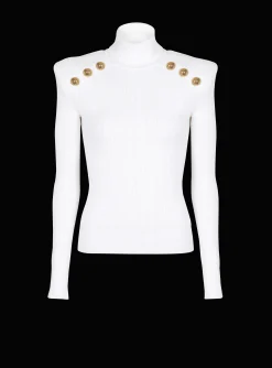 Cheap Knit Jumper With Gold Buttons Women Knitwear