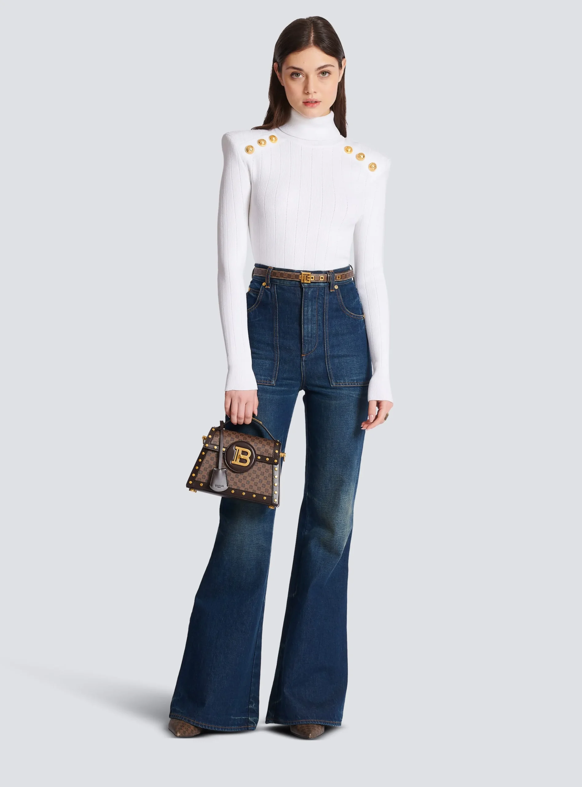 Cheap Knit Jumper With Gold Buttons Women Knitwear