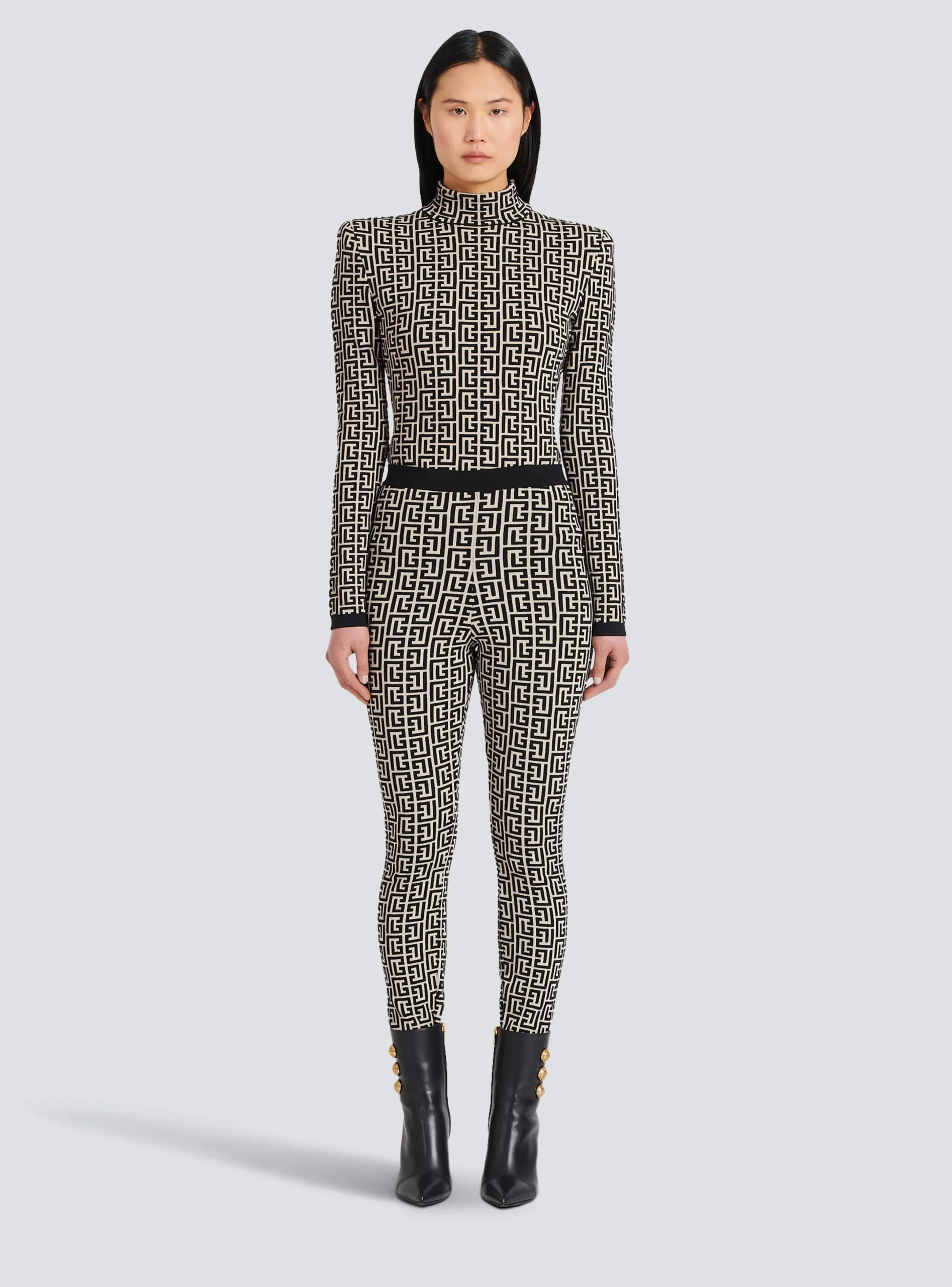 Cheap Knit Leggings With Monogram Women Trousers And Shorts|Knitwear