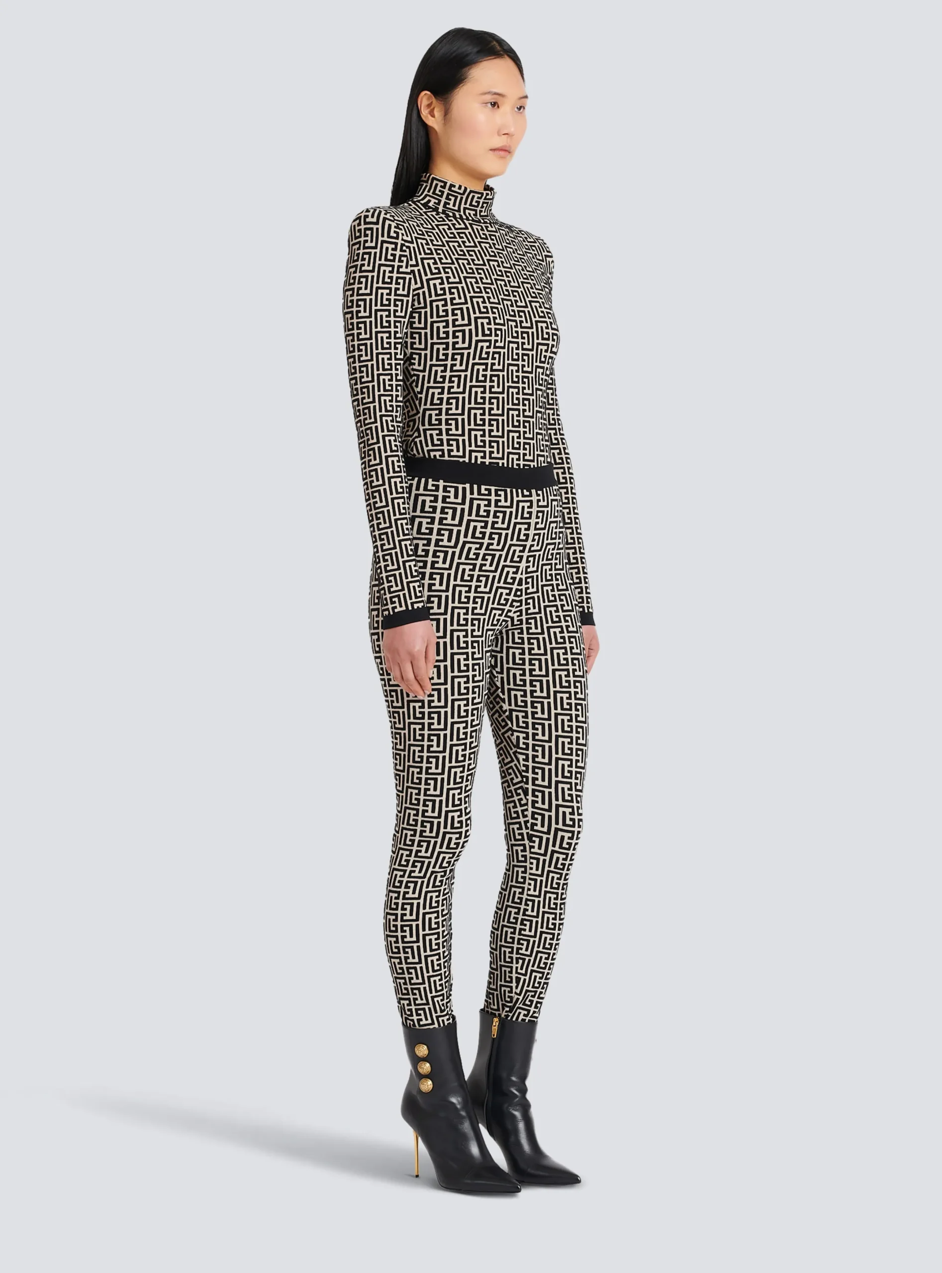 Cheap Knit Leggings With Monogram Women Trousers And Shorts|Knitwear
