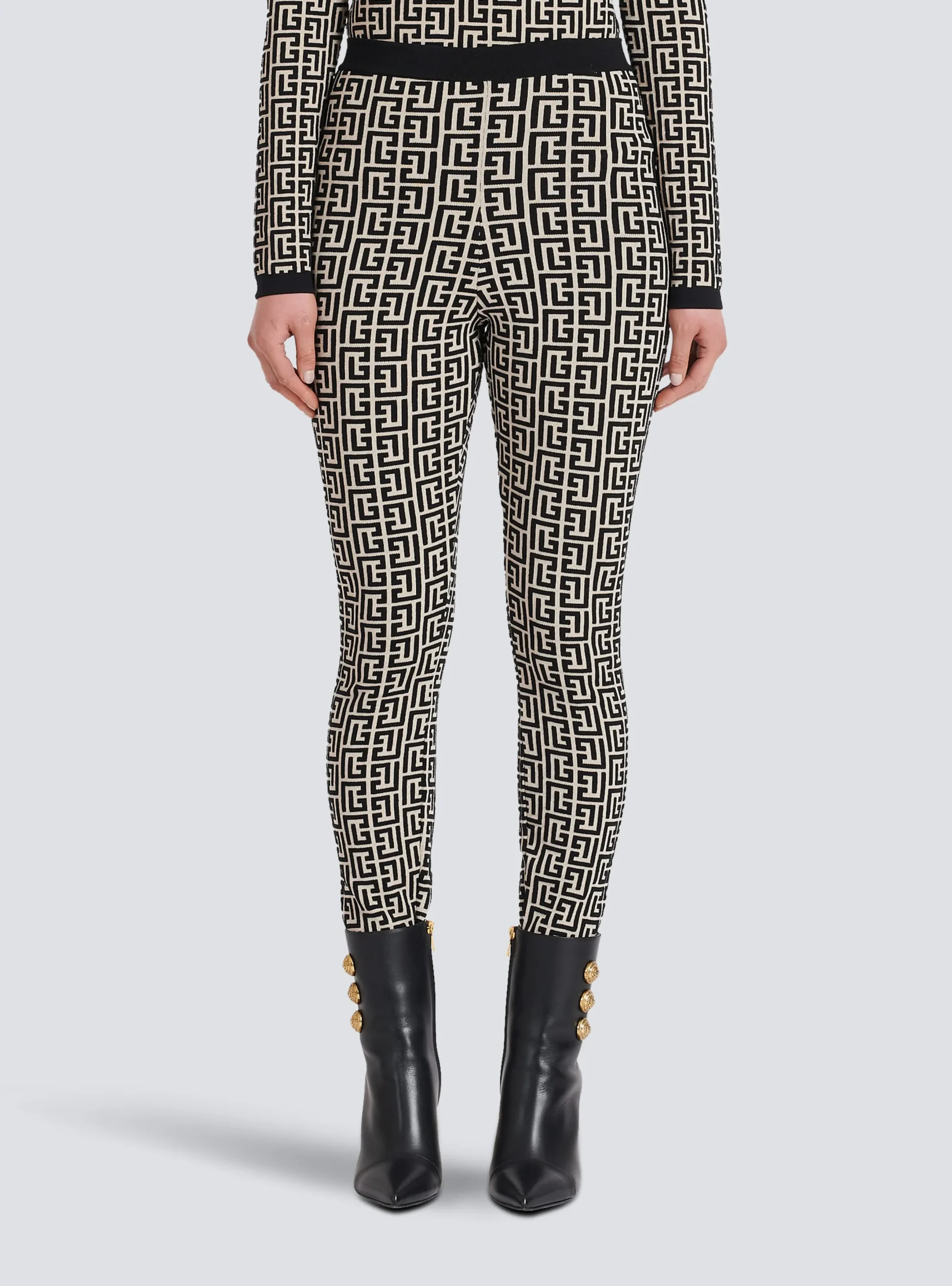 Cheap Knit Leggings With Monogram Women Trousers And Shorts|Knitwear