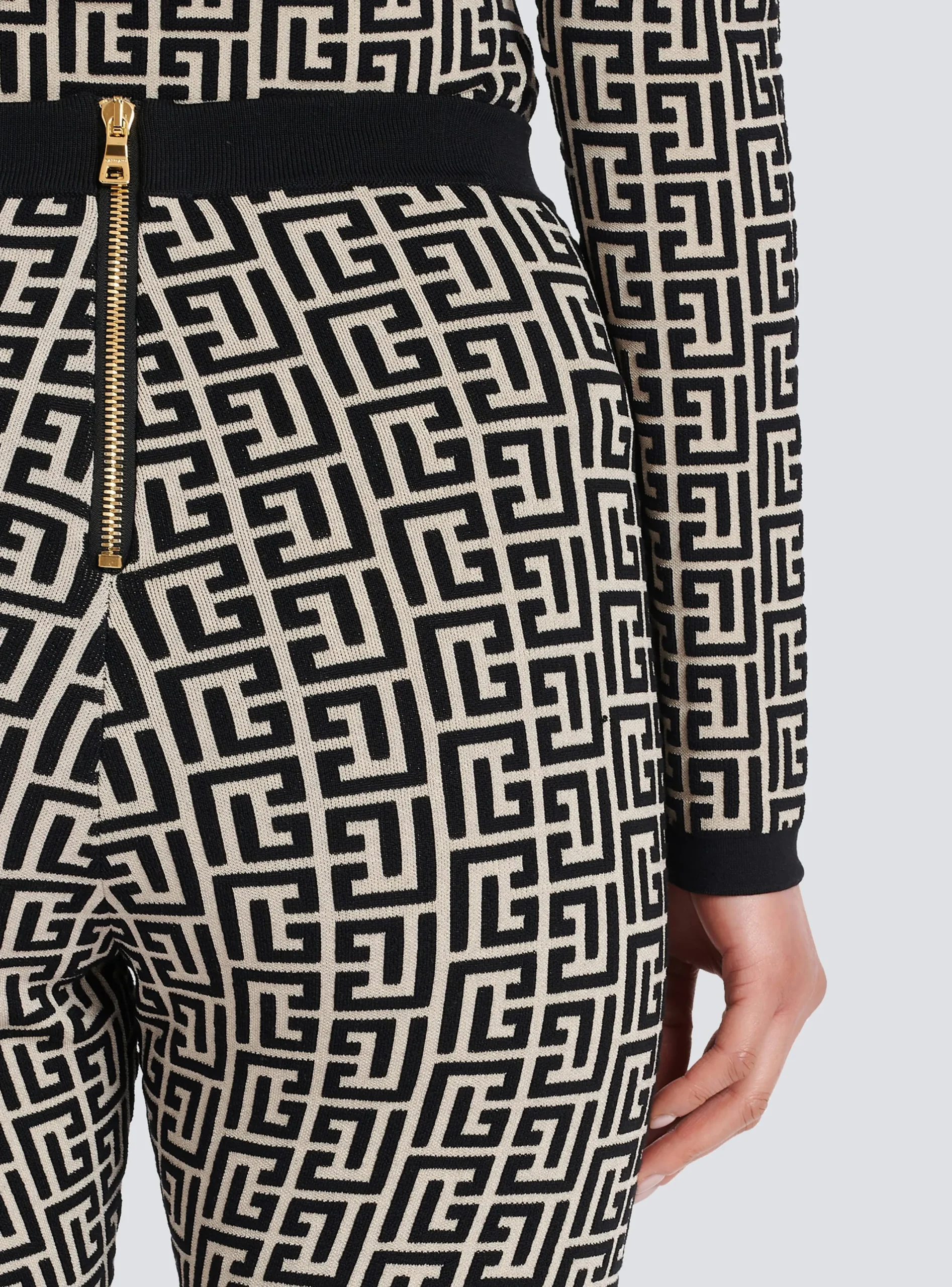 Cheap Knit Leggings With Monogram Women Trousers And Shorts|Knitwear