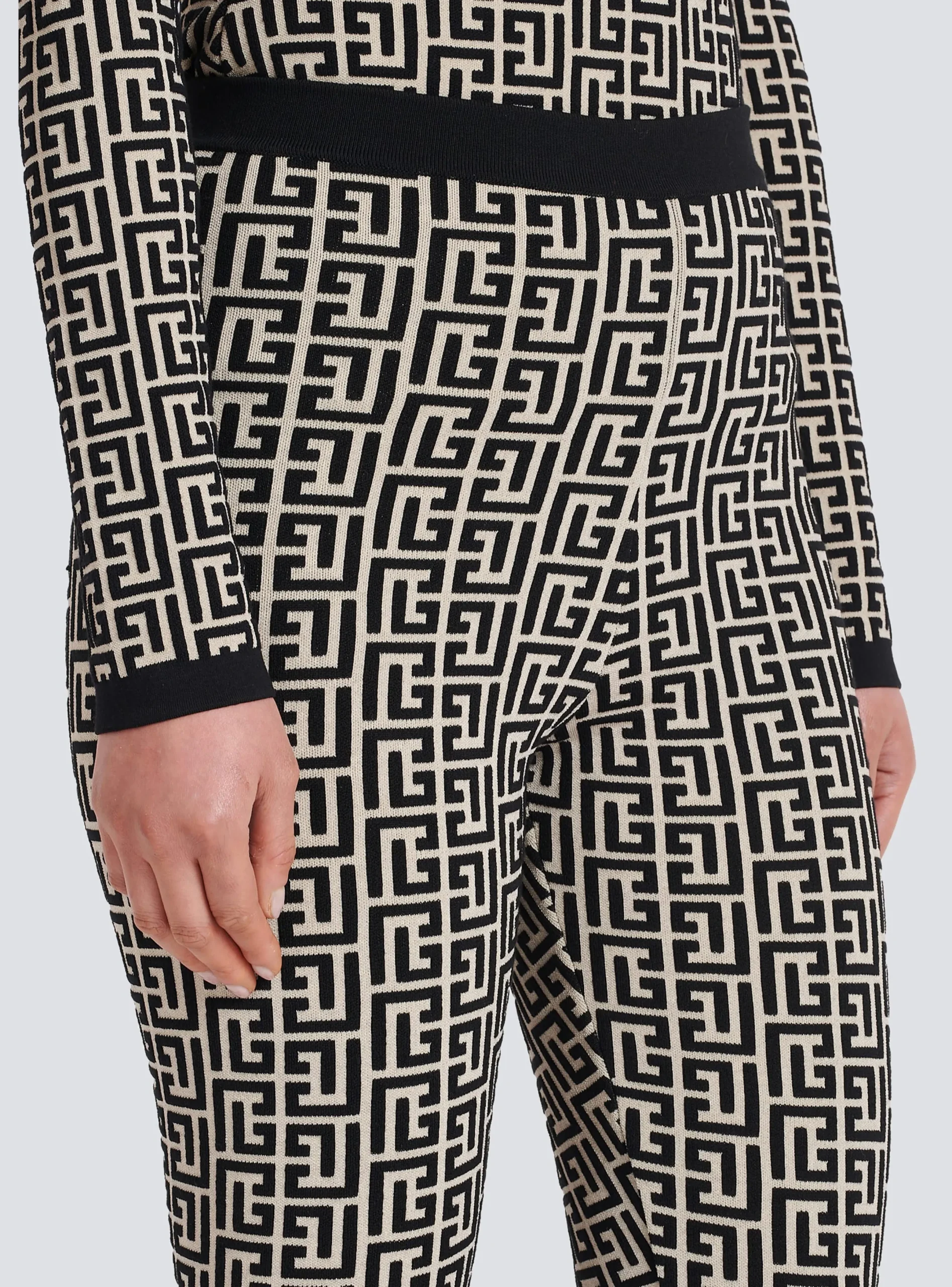 Cheap Knit Leggings With Monogram Women Trousers And Shorts|Knitwear